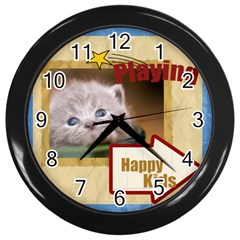 pet - Wall Clock (Black)