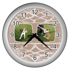 Rusty Puppy Batik Silver Clock - Wall Clock (Silver)