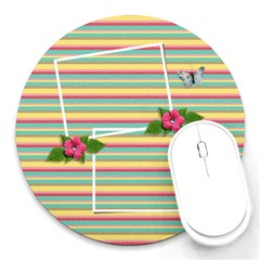 Round Mousepad- Stripes