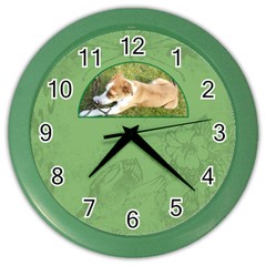 Rusty Puppy Half Moon Clock - Color Wall Clock