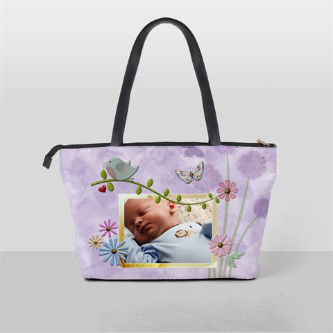 Natures Mauve Classic Shoulder Handbag By Lil Back