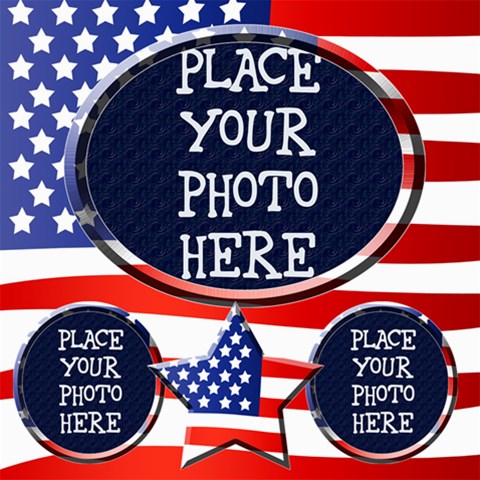 July 4th 8x8 Scrapbook Pages By Chere s Creations 8 x8  Scrapbook Page - 1