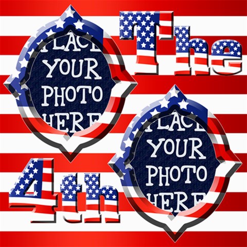 July 4th 8x8 Scrapbook Pages By Chere s Creations 8 x8  Scrapbook Page - 3