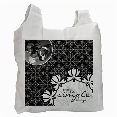 Enjoy The Simple Things Recycle Bag By Klh Front