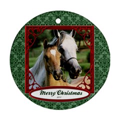 xmas horse - Ornament (Round)