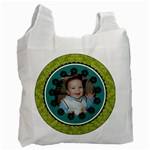 Turquoise & Lime Green Recycle Bag - Recycle Bag (One Side)