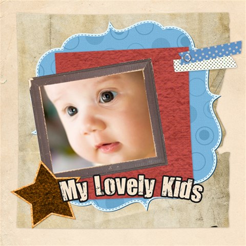 My Kids By Joely 12 x12  Scrapbook Page - 1