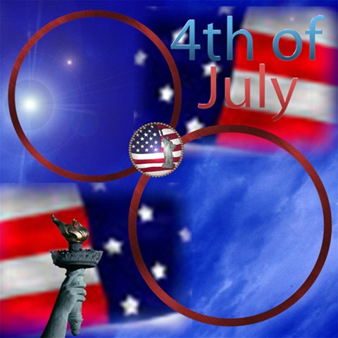 Fourth Of July Scrapbook Page 3 By Kim Blair 12 x12  Scrapbook Page - 1