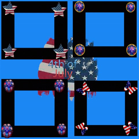 4th Of July Scrapbook Page By Kim Blair 12 x12  Scrapbook Page - 1