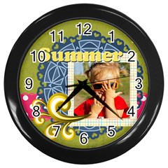 summer - Wall Clock (Black)