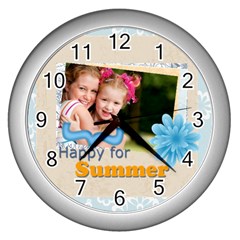 summer - Wall Clock (Silver)