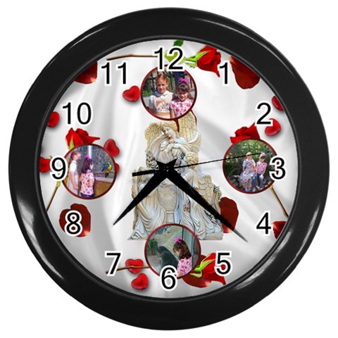 Angel And Roses Clock By Kim Blair Front