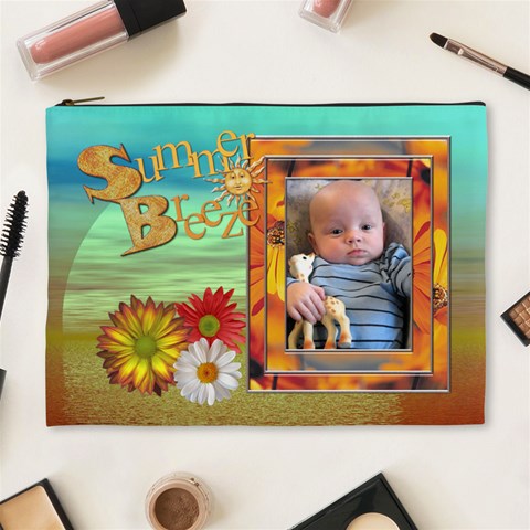 Summer Breeze Xl Cosmetic Bag By Lil Front