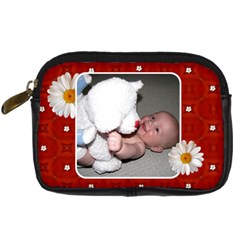 Pretty Red Digital Leather Camera Case