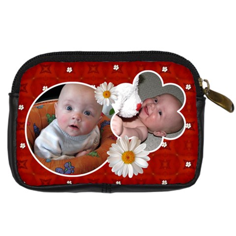 Pretty Red Digital Leather Camera Case By Lil Back