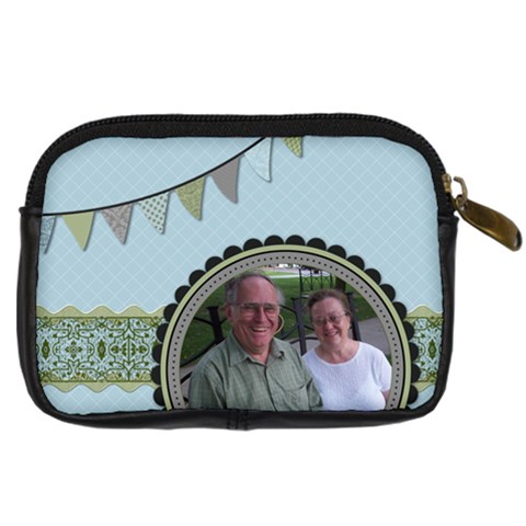 Summer Sophisticate Digital Camera Leather Case By Klh Back