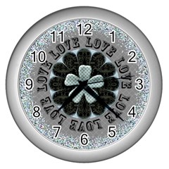 Love Sophisticate Silver Wall Clock - Wall Clock (Silver)