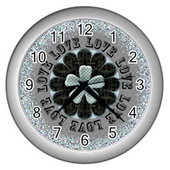 Love Sophisticate Silver Wall Clock - Wall Clock (Silver)