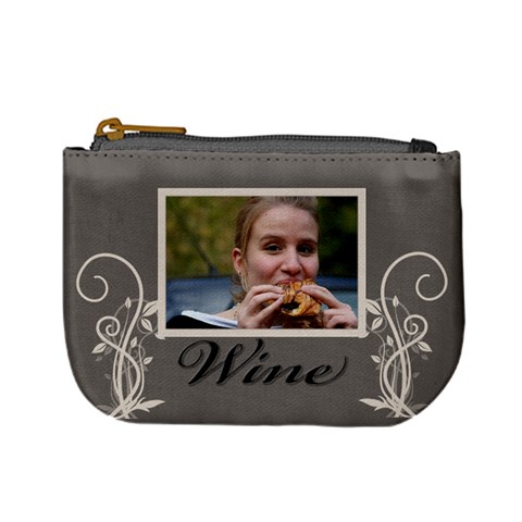 Wine And Beer Mini Coin Purse By Deborah Front
