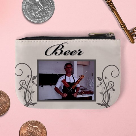 Wine And Beer Mini Coin Purse By Deborah Back