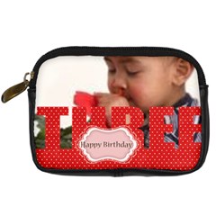 happy birthday - Digital Camera Leather Case