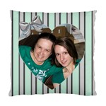 Silver and Green Love Cushion (2 sided) - Standard Cushion Case (Two Sides)