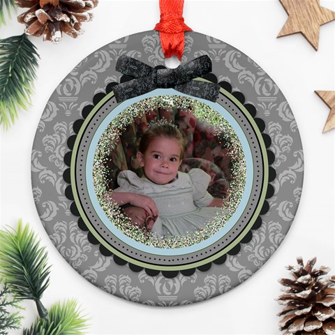 Summer Sophisticate Round Ornament By Klh Front