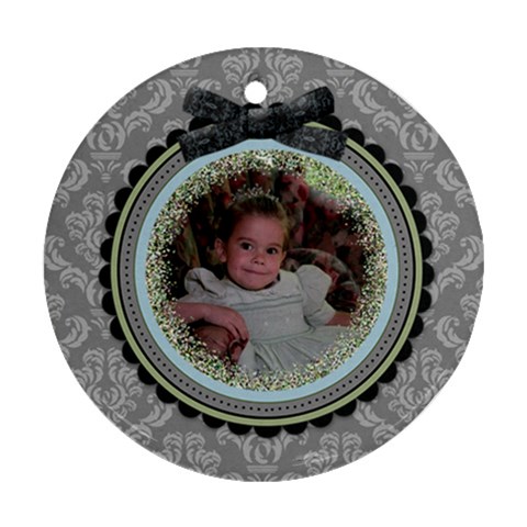Summer Sophisticate Round Ornament By Klh Front