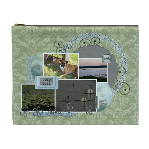 Summer Sophisticate Xl Cosmetic Bag By Klh Front