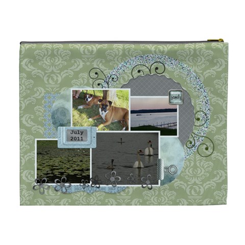 Summer Sophisticate Xl Cosmetic Bag By Klh Back