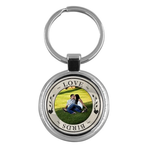 Love Birds Round Key Chain By Lil Front