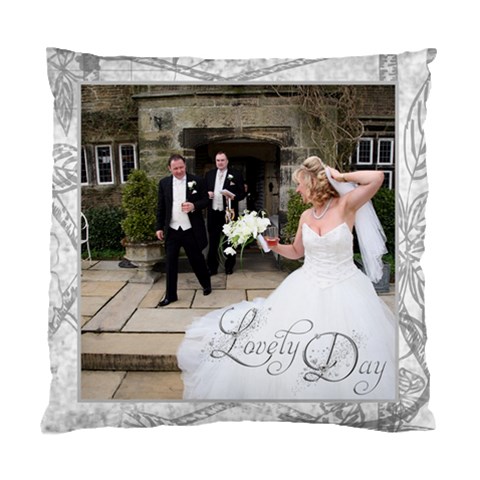 Lovely Day Wedding Cushion Double Sided By Catvinnat Front
