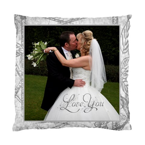 Lovely Day Wedding Cushion Double Sided By Catvinnat Back