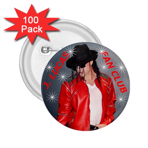 J  Lucas Fan Club Button By Carol Schwenk Front