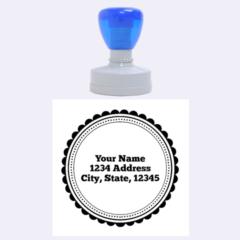 Round Address Stamp By Klh 1.875 x1.875  Stamp