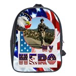 My Hero US Military  large school bag back pack - School Bag (Large)
