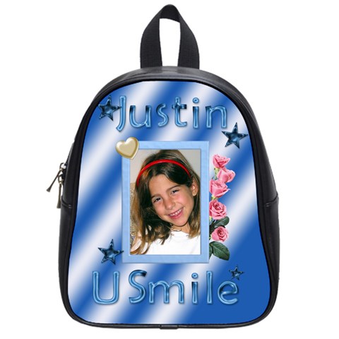Justin U Smile Small School Bag By Deborah Front