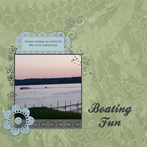 Summer Sophisticate 12x12 Scrapbook Page 2 By Klh 12 x12  Scrapbook Page - 1
