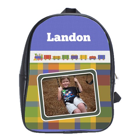 Train Large School Bag By Klh Front