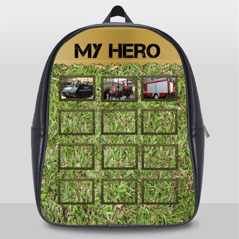 My Hero (large) School Bag By Deborah Front
