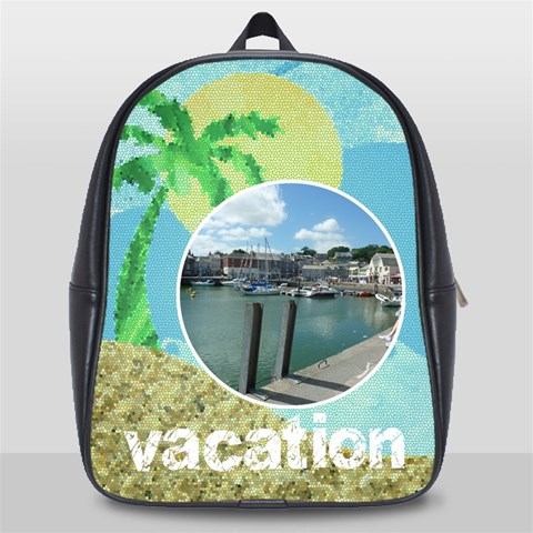 Vacation  Large School Bag Back Pack By Catvinnat Front