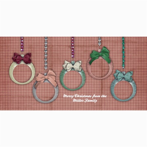 Christmas Ornaments 8 x4  Photo Card - 8