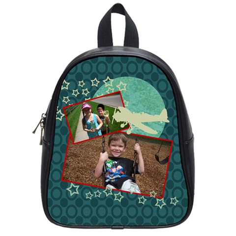 Airplane Small School Bag By Klh Front