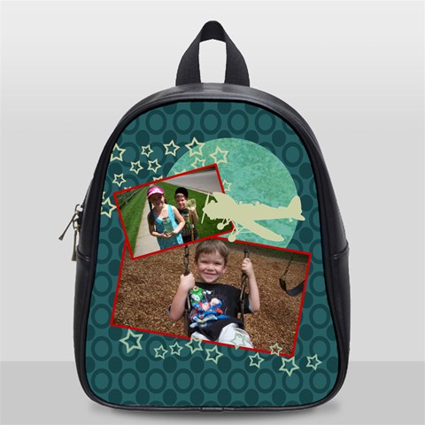 Airplane Small School Bag By Klh Front