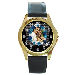 wedding - Round Gold Metal Watch wedding - Round Gold Metal Watch