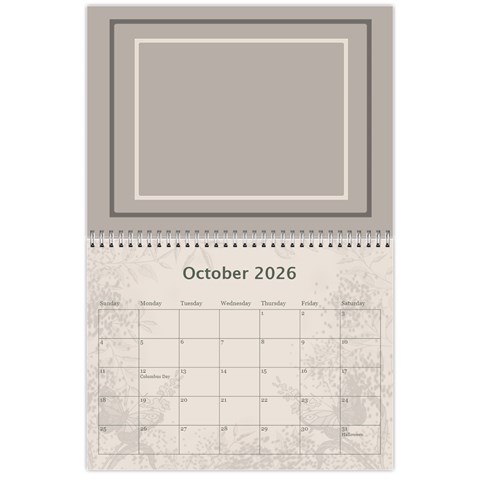 Coffee And Cream (any Year) 2026 Calendar By Deborah Oct 2026