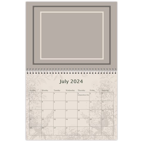 Coffee And Cream (any Year) 2024 Calendar By Deborah Jul 2024