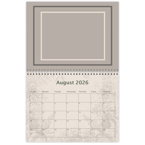 Coffee And Cream (any Year) 2026 Calendar By Deborah Aug 2026