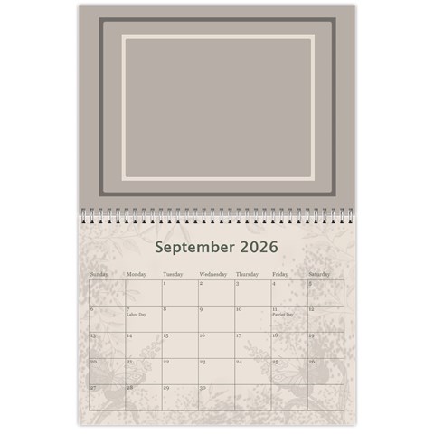 Coffee And Cream (any Year) 2026 Calendar By Deborah Sep 2026