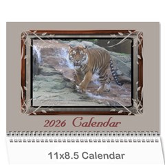 Cream classic 2026 (any Year) Calendar - Wall Calendar 11  x 8.5  (12-Months)
